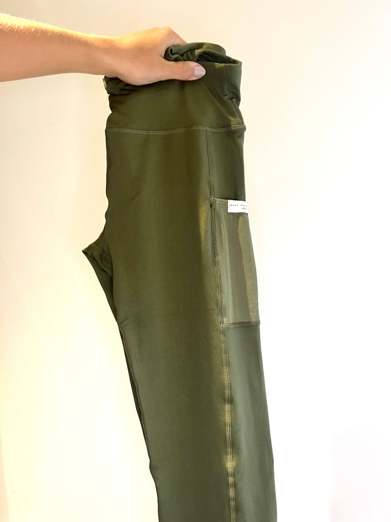 High-waisted Pocket Legging (Olive)